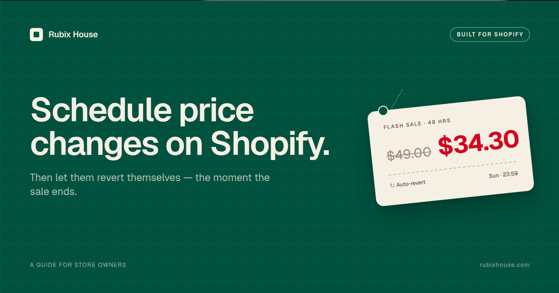 How to Schedule Price Changes on Shopify (And Automatically Revert Them)